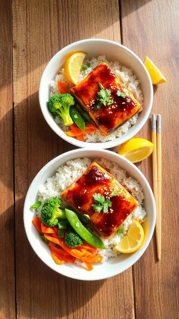 savory salmon teriyaki bowls savory salmon teriyaki bowls