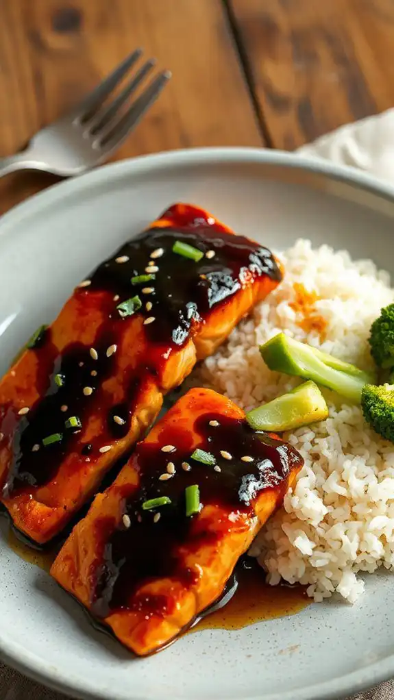 savory salmon with rice savory salmon with rice