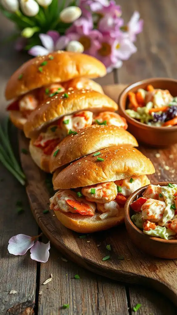 savory seafood sandwich bites