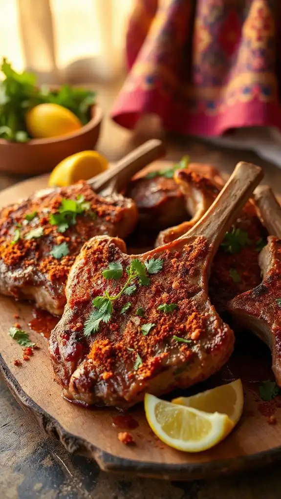savory seasoned lamb chops