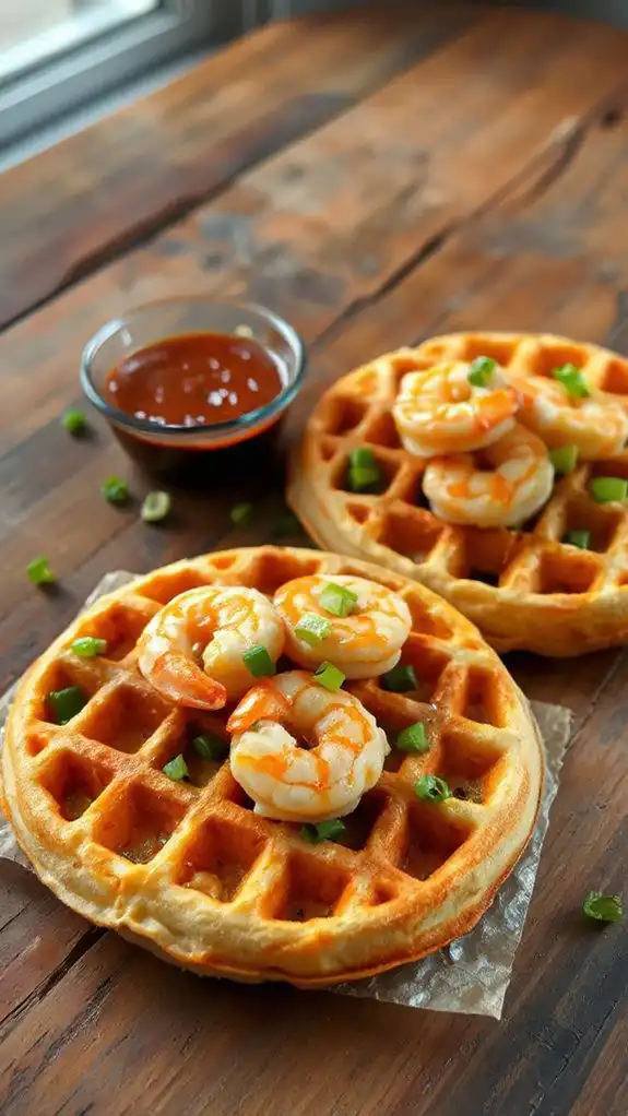 savory shrimp grits waffles
