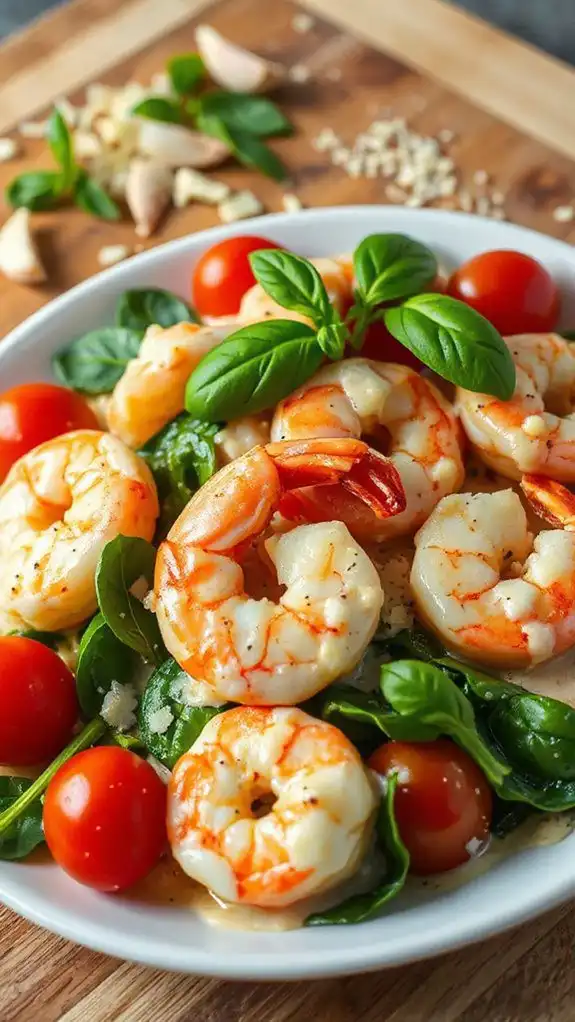 savory shrimp in sauce