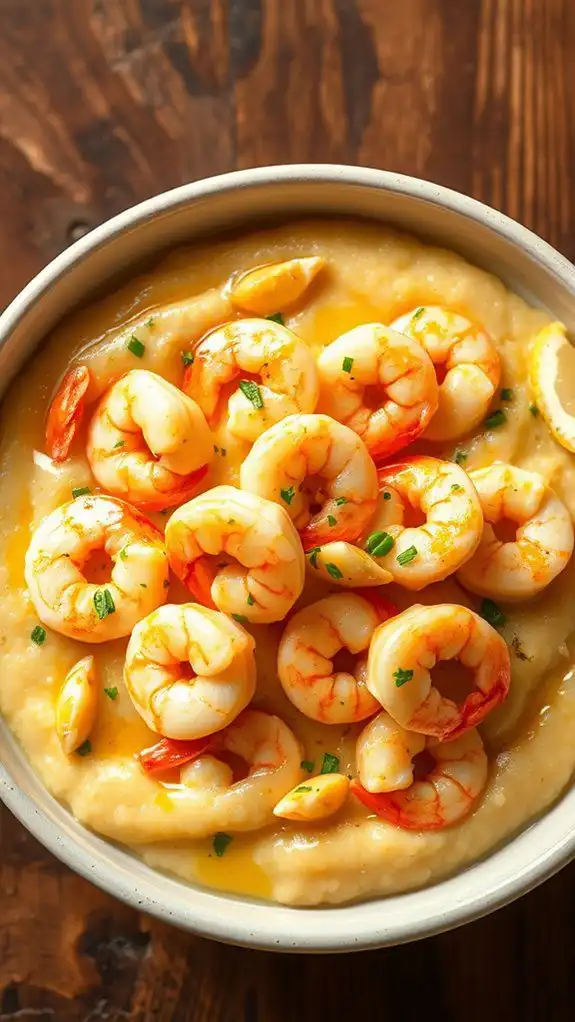 savory shrimp with grits