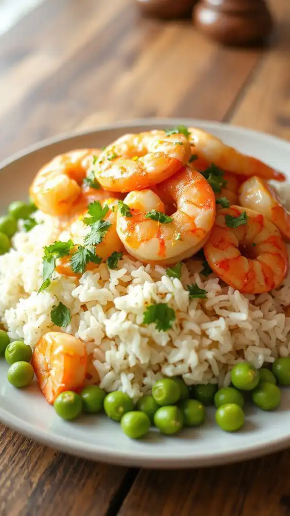 savory shrimp with rice