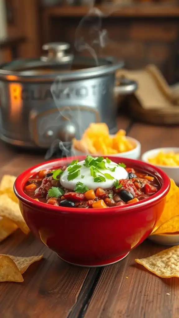 savory slow cooked chili dish savory slow cooked chili dish