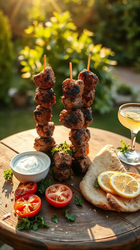 savory spiced lamb skewers
