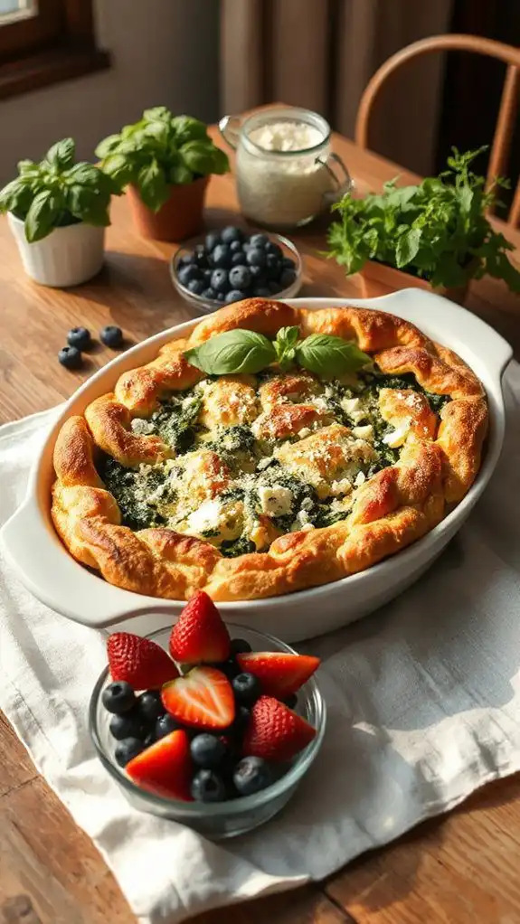savory spinach feta casserole
