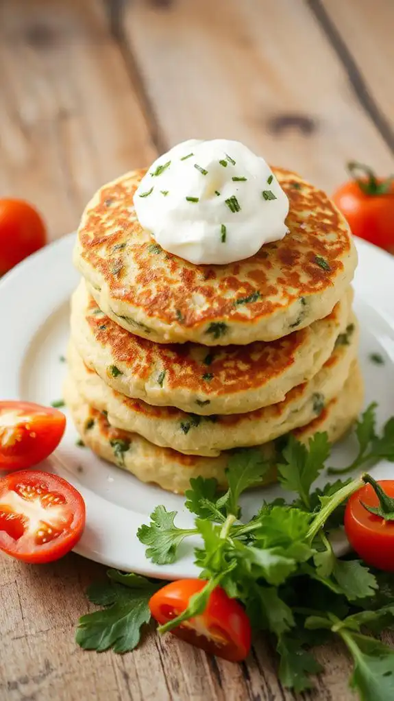 savory spinach feta pancakes