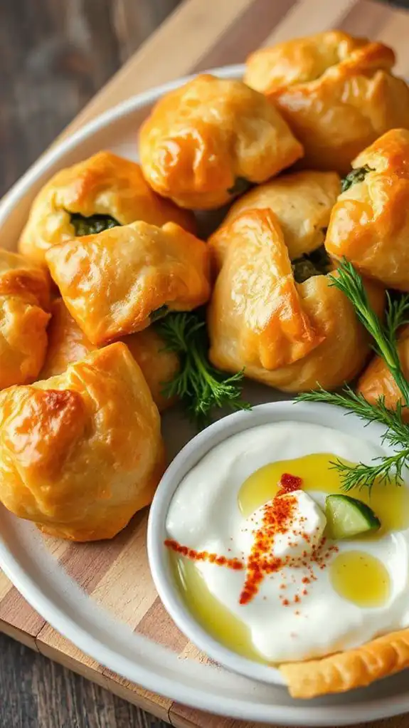 savory spinach feta pastries