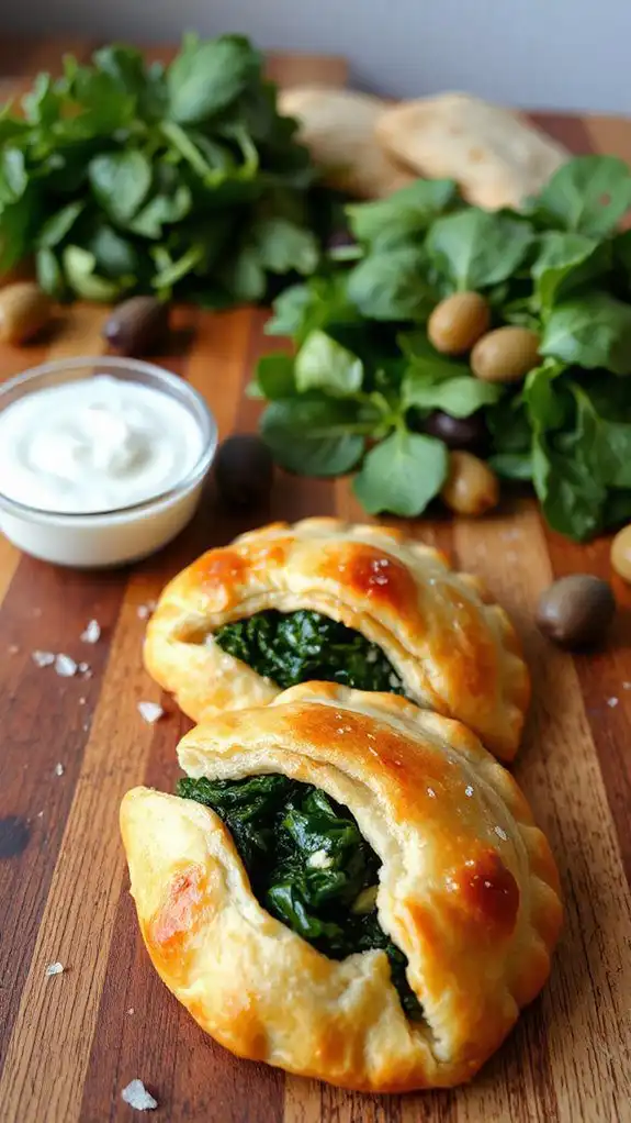 savory spinach feta pastries