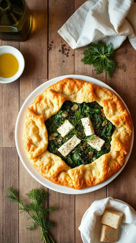 savory spinach feta pastry