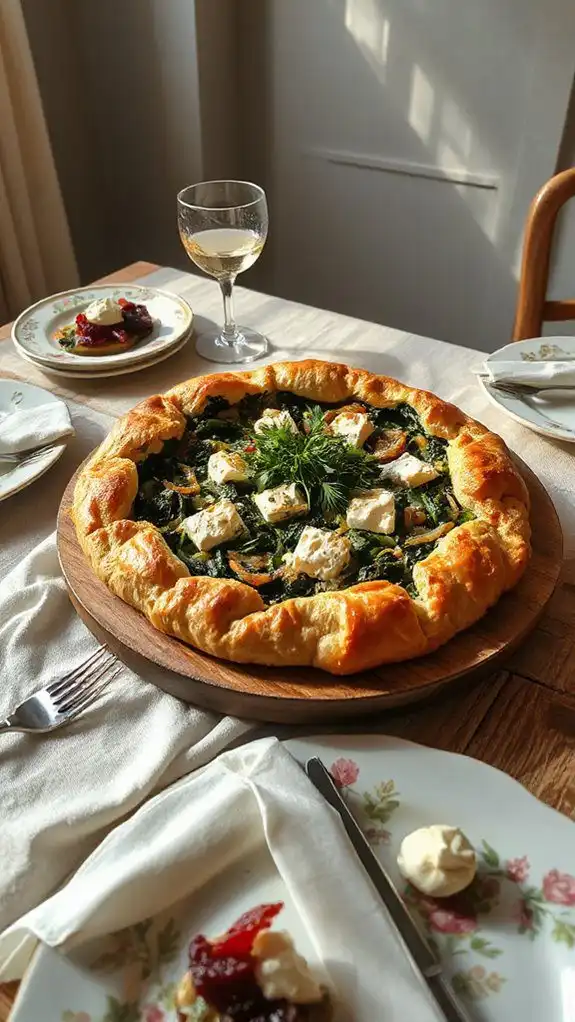 savory spinach feta pastry