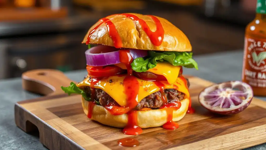 savory sriracha infused burger