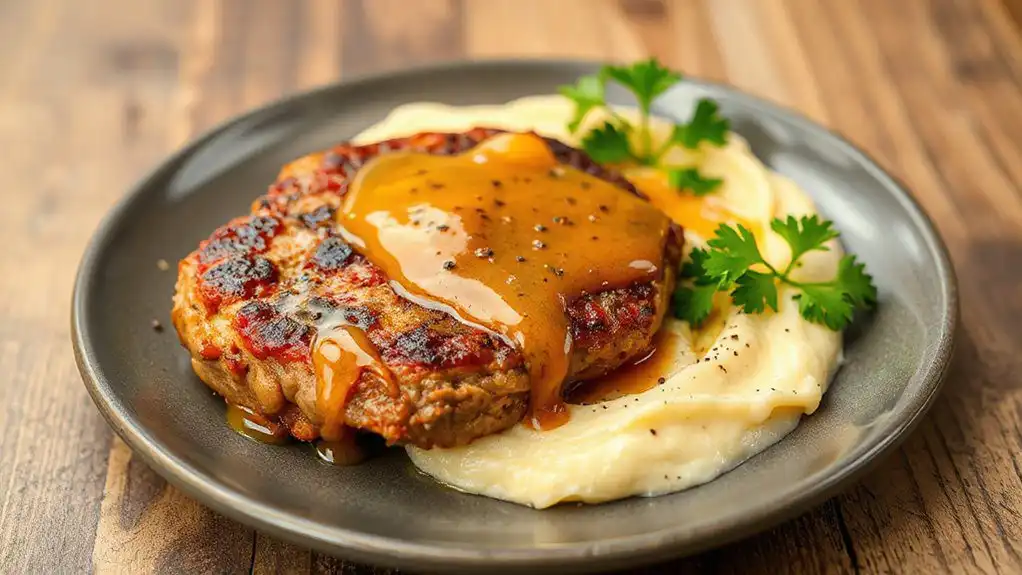 savory steak with potatoes