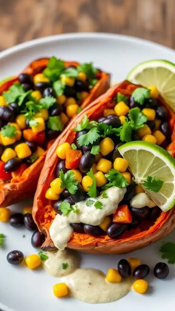 savory stuffed sweet potatoes