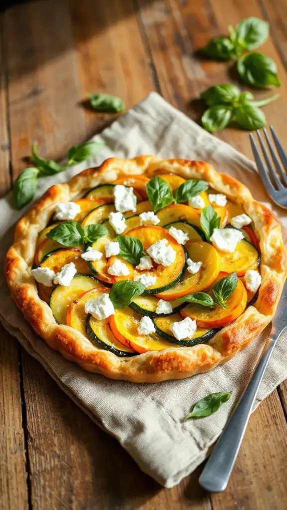 savory summer squash tart