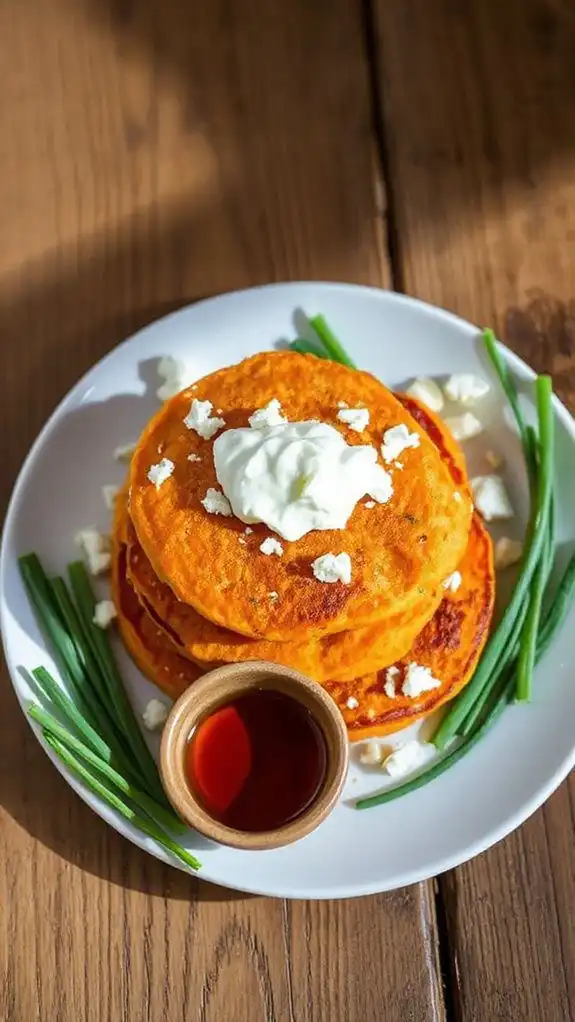 savory sweet potato pancakes
