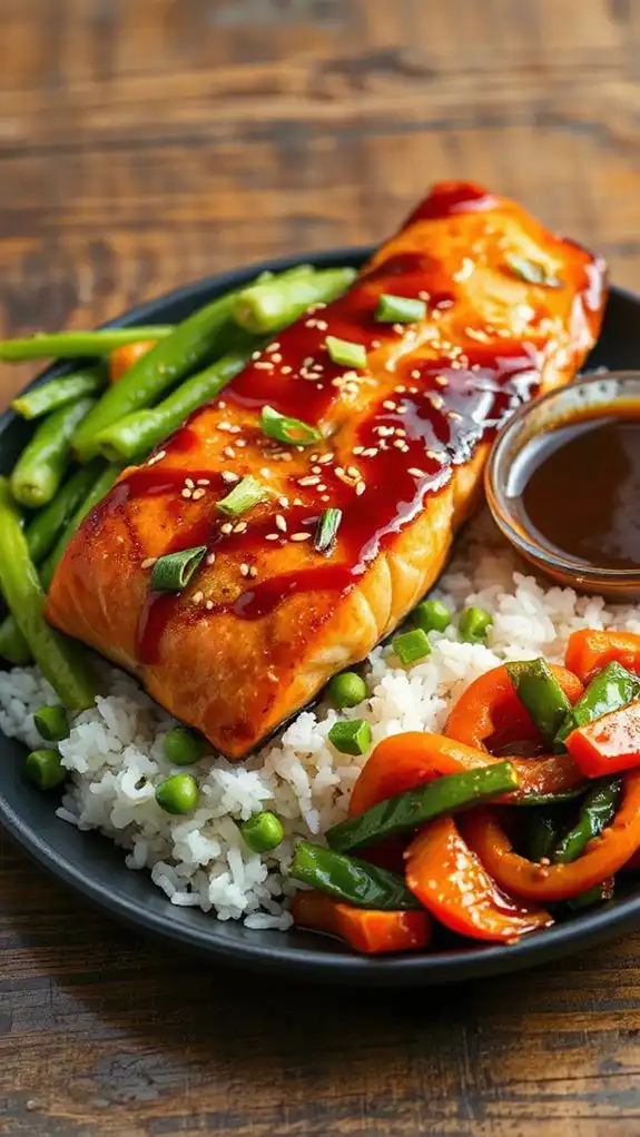 savory sweet salmon dish