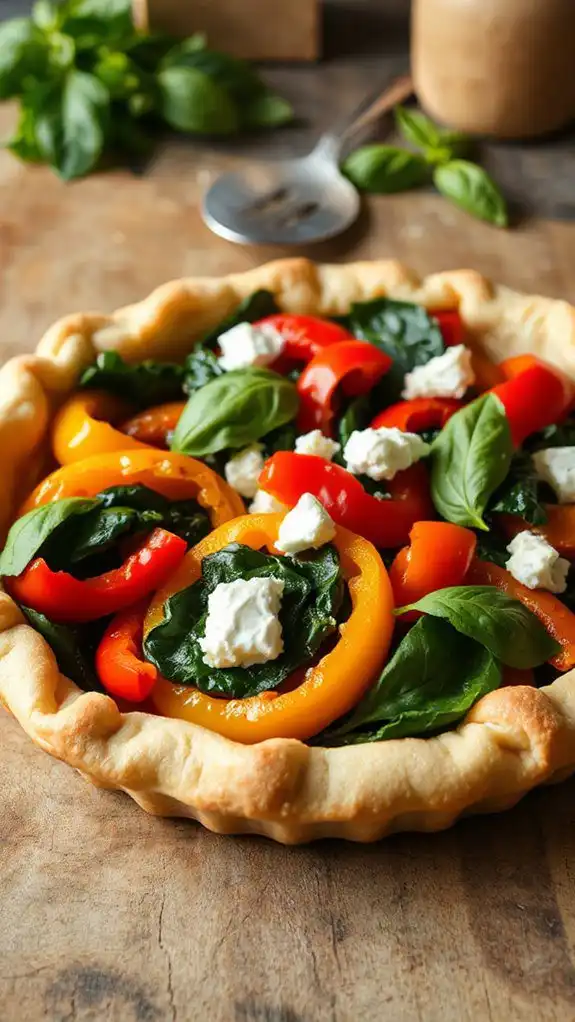 savory tart with vegetables