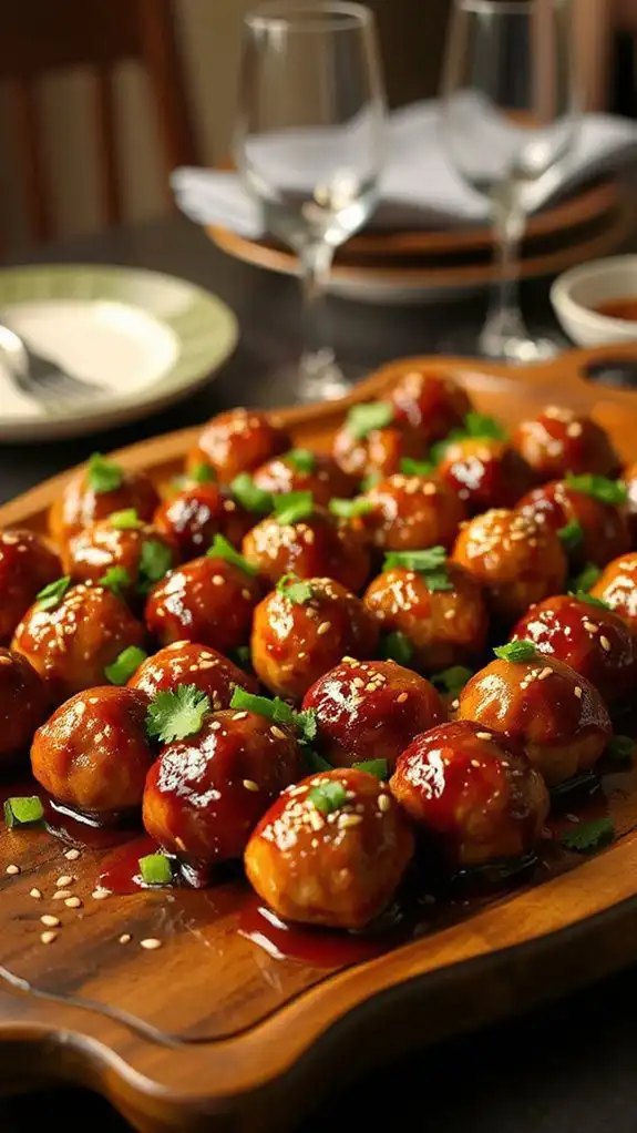 savory teriyaki chicken meatballs