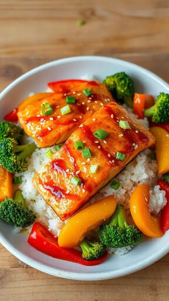 savory teriyaki glazed salmon