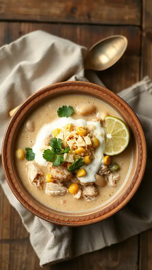savory white chicken stew