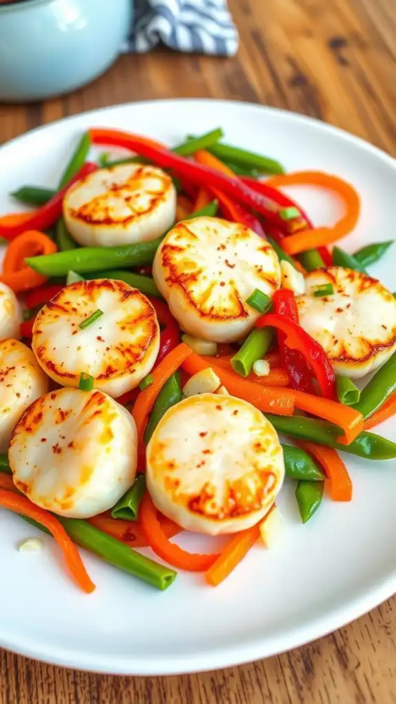 scallop vegetable stir fry recipe