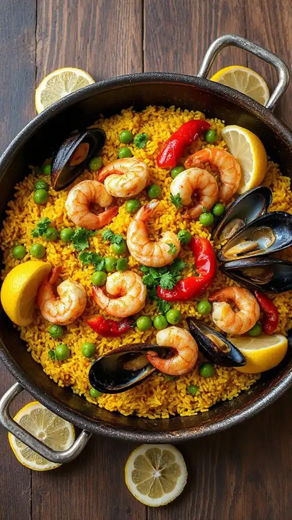 seafood and rice dish