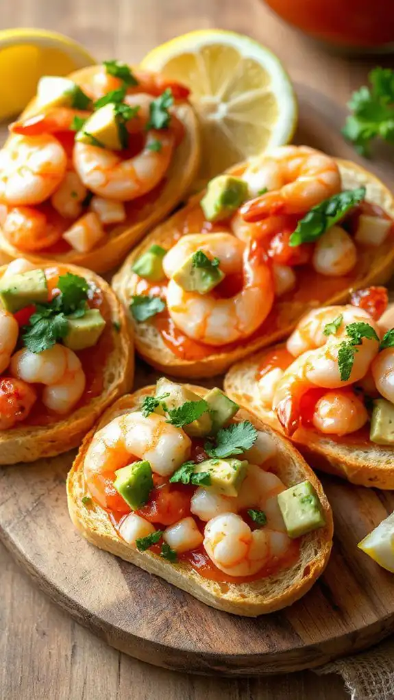 seafood appetizer with toast seafood appetizer with toast