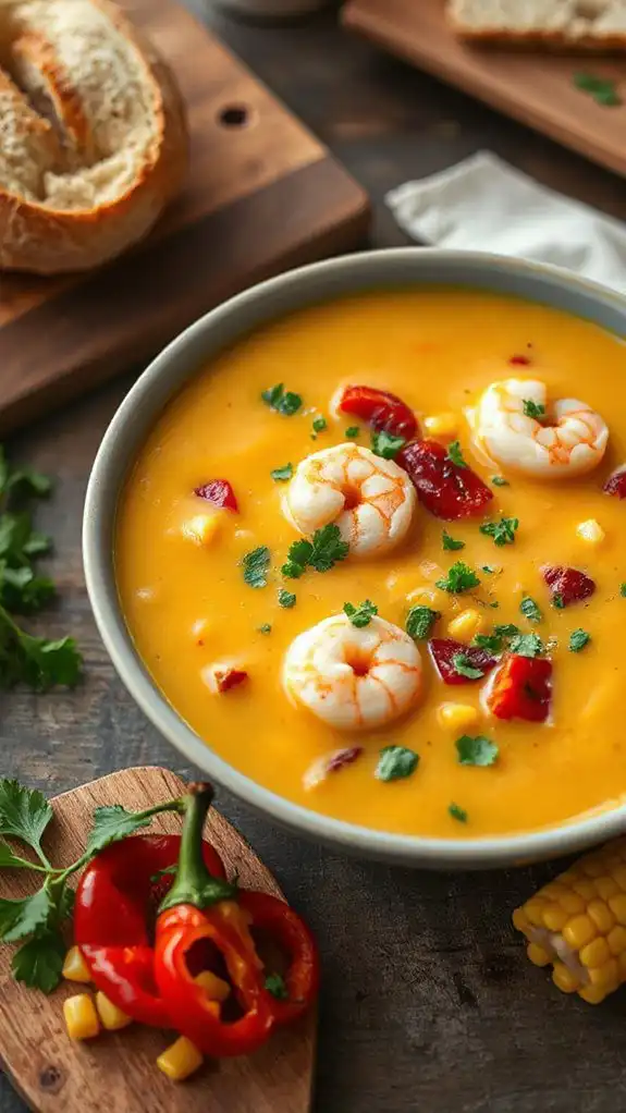 seafood chowder with peppers