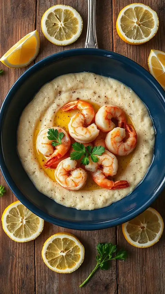 seafood with creamy grits