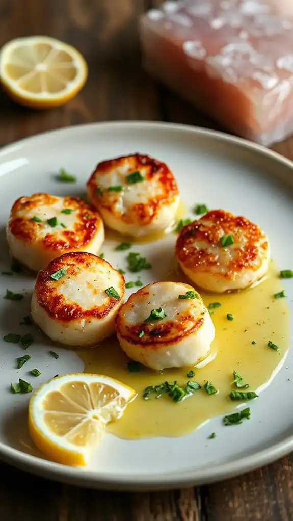 seared scallops with butter