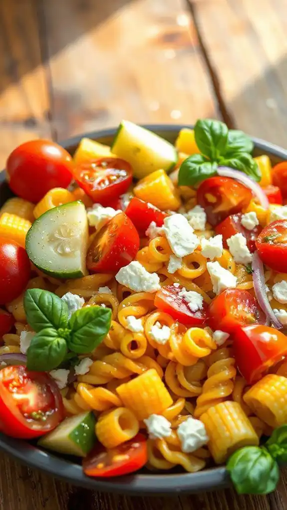 seasonal veggie pasta salad