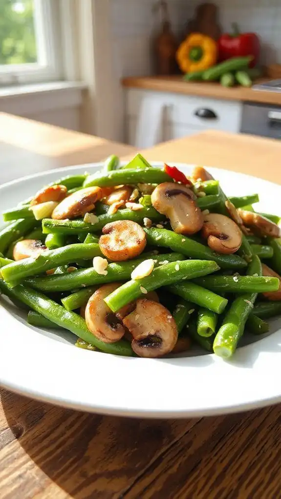 sesame garlic green beans