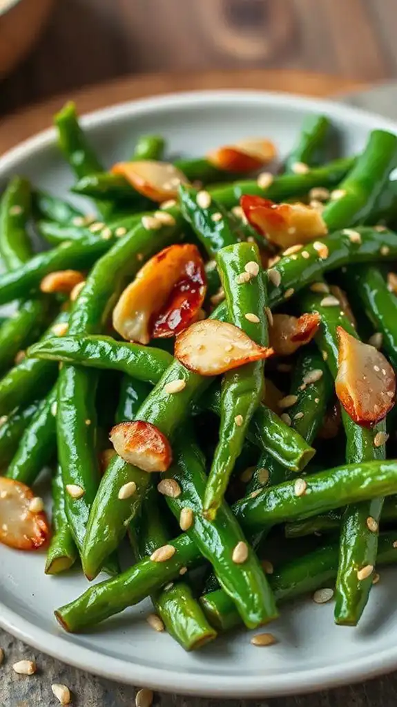 sesame garlic green beans