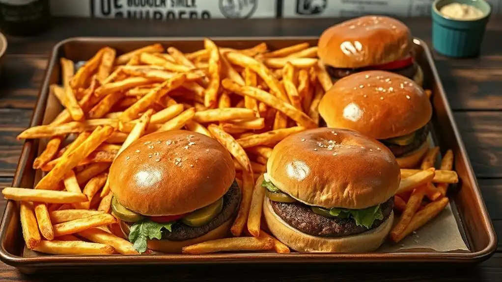 sheet pan burger dinner