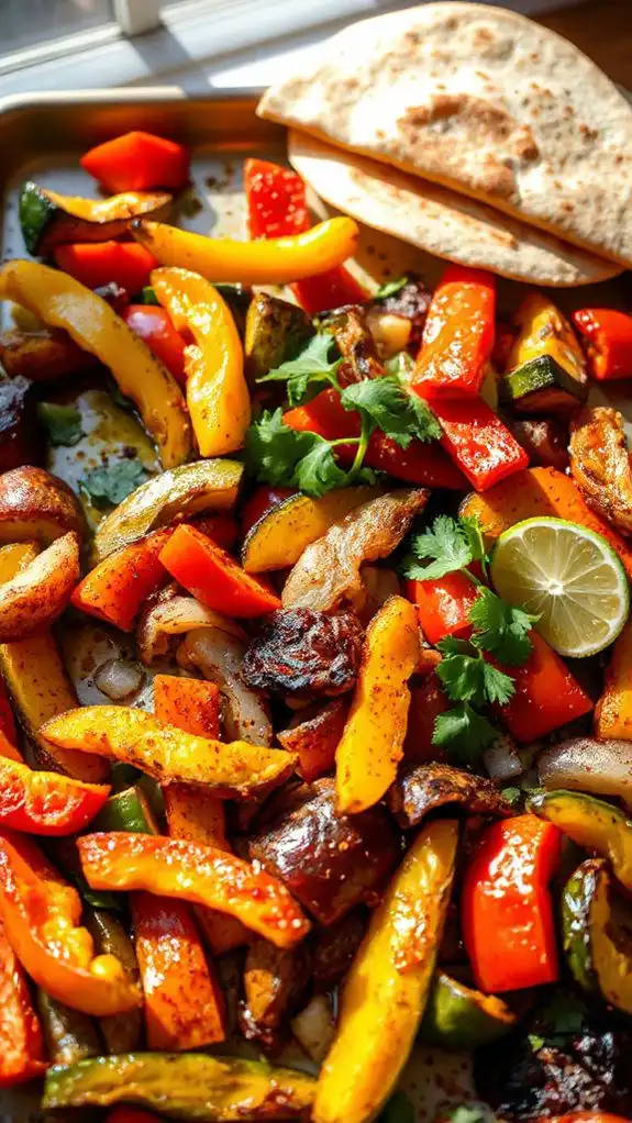 sheet pan veggie fajitas