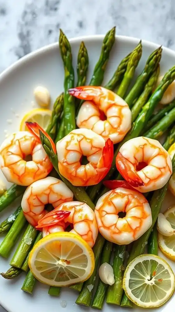 shrimp and asparagus dish