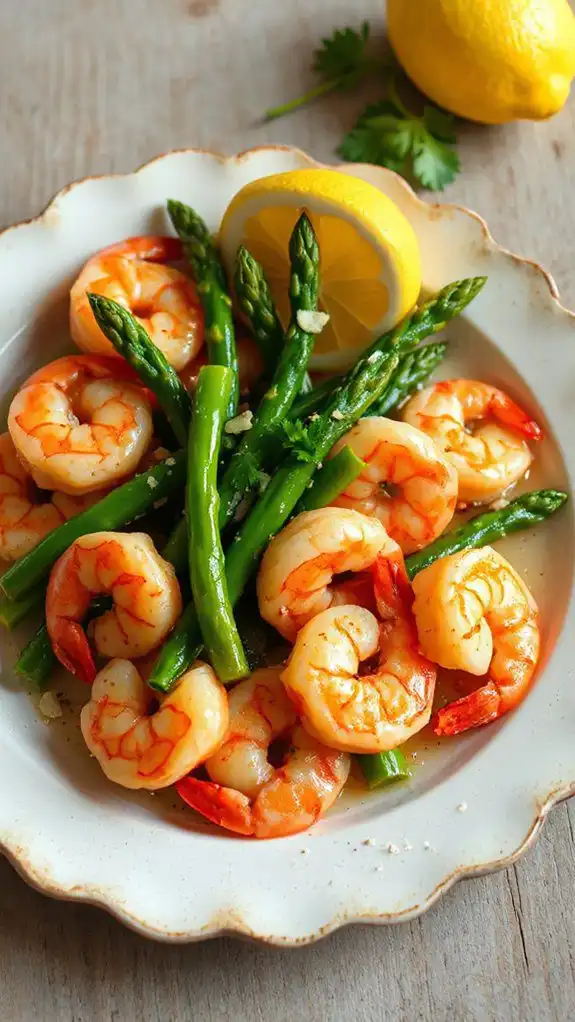 shrimp and asparagus dish