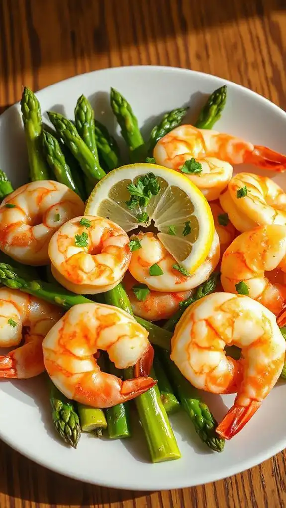 shrimp and asparagus dish