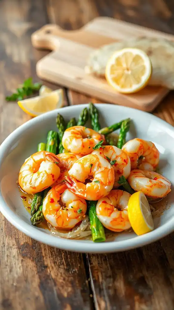shrimp and asparagus dish