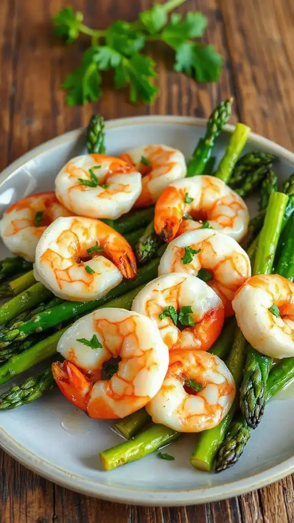 shrimp and asparagus dish