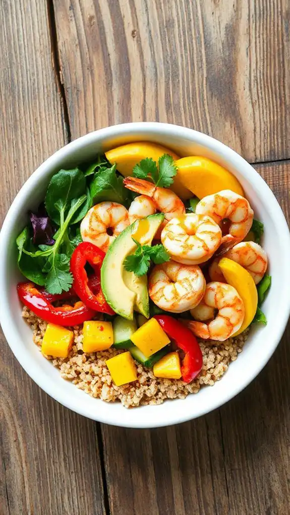 shrimp and mango bowl