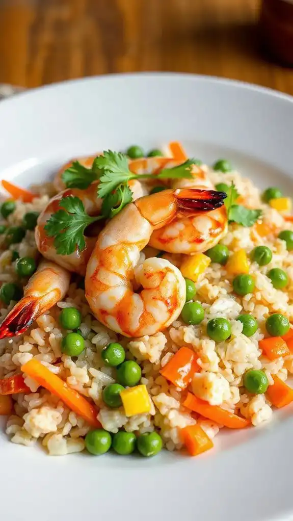 shrimp and rice dish