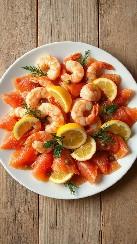 shrimp and smoked salmon