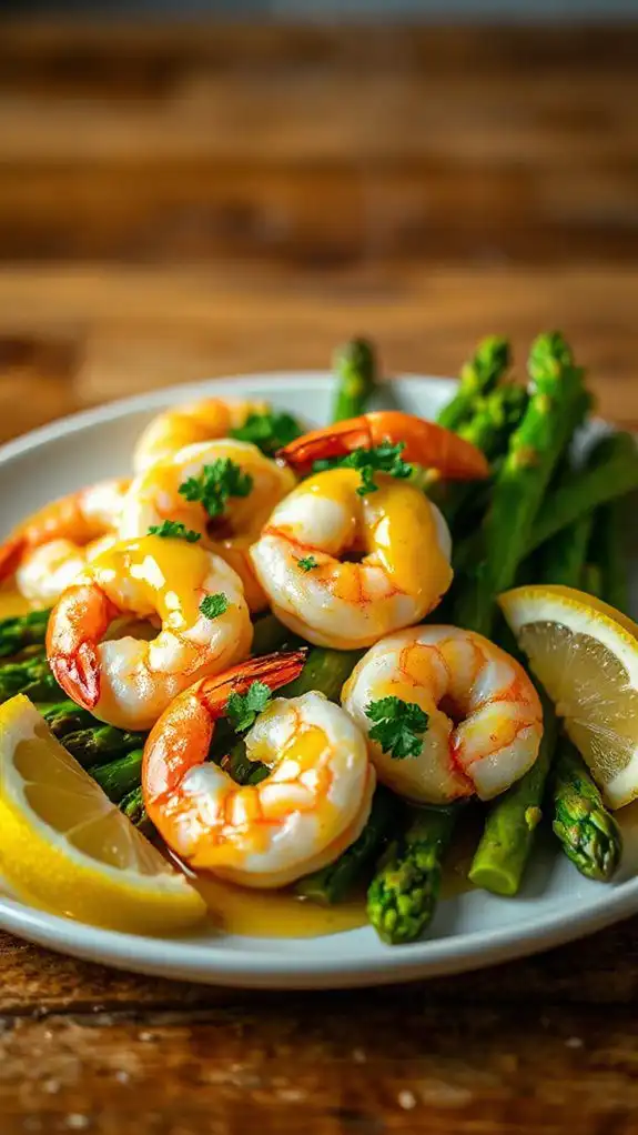 shrimp asparagus in garlic butter