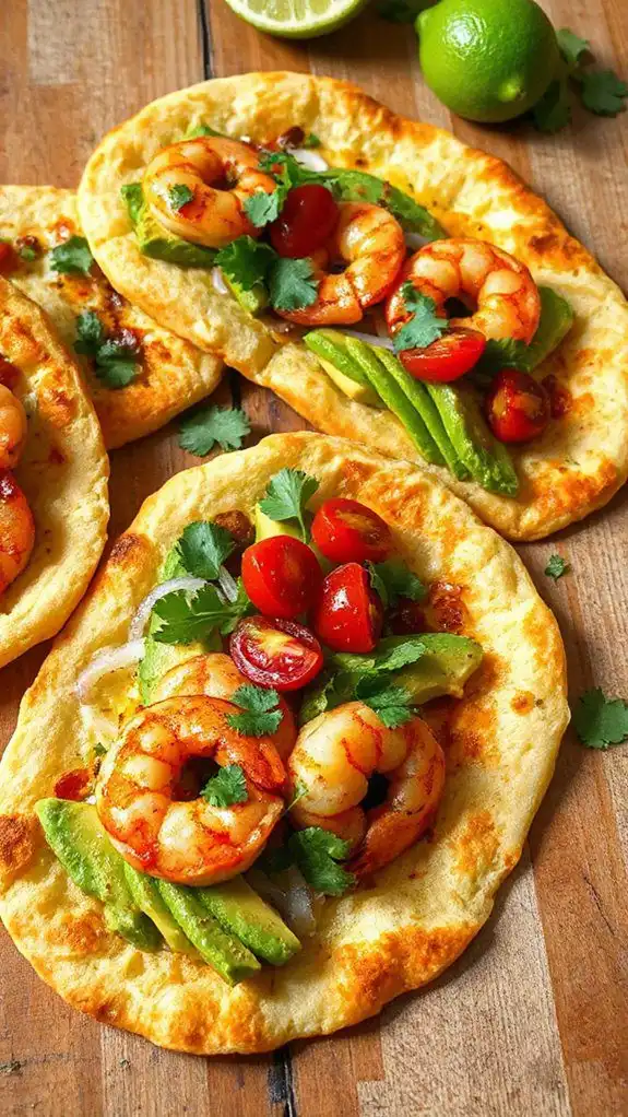 shrimp avocado flatbread recipe
