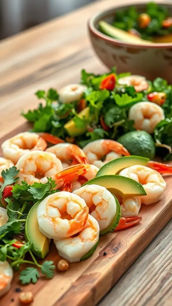 shrimp avocado mixed salad shrimp avocado mixed salad