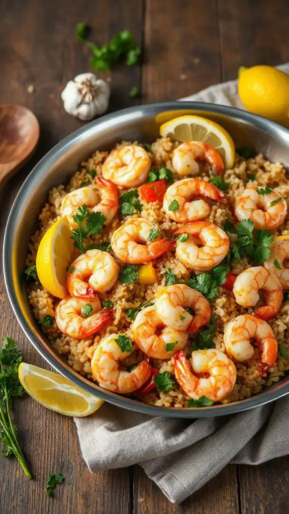shrimp cooked with rice