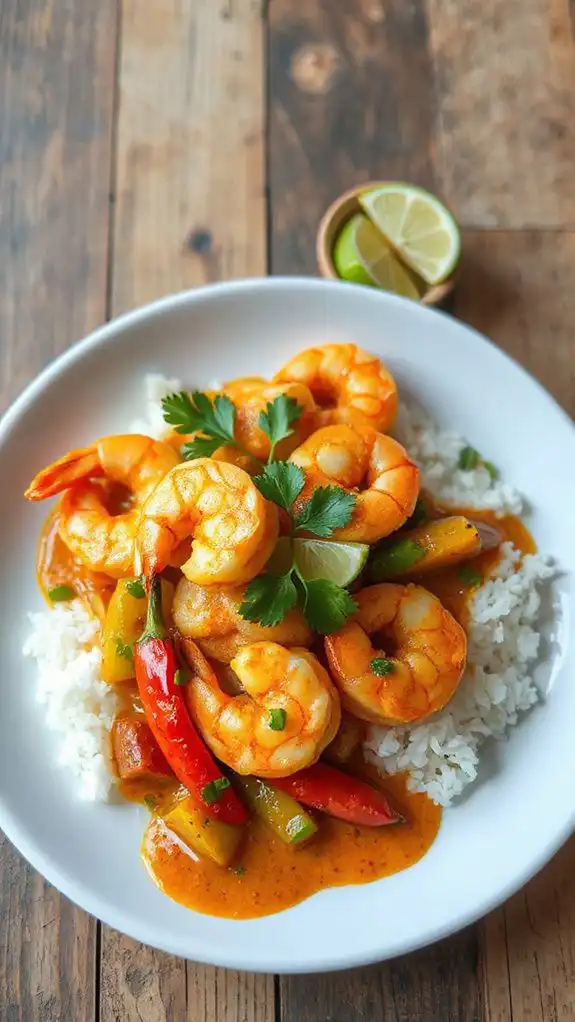 shrimp in coconut curry